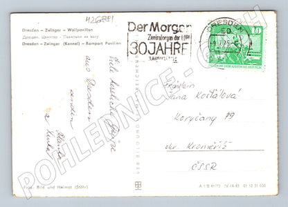 Pohlednice Německo Drážďany Zwinger Wallpavillon 1975 (M26881)