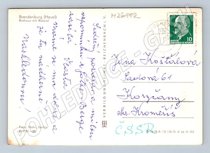 Pohlednice Německo Brandenburg an der Havel Rathaus 1958 (M26882)