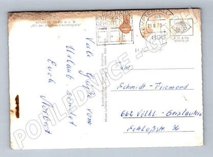 Pohlednice Německo Altusried pláž moderní budova 1970 (M26887)