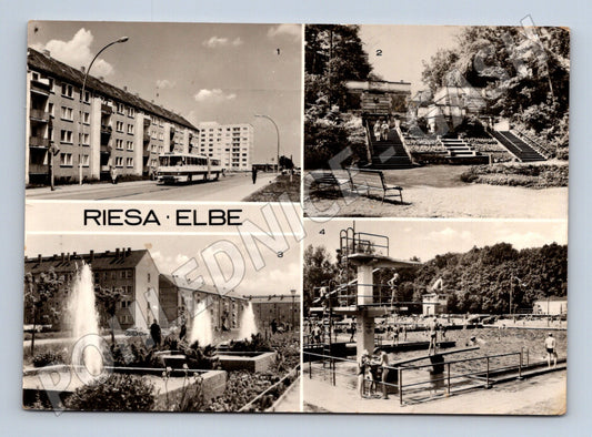 Pohlednice Německo Riesa Elbe různé motivy 1968 (M26891)