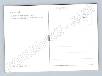 Pohlednice Maďarsko Budapešť letecký pohled Dunaj (M26899)