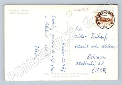 Pohlednice Polsko Krakow Wawel hrad 1967 (M26907)