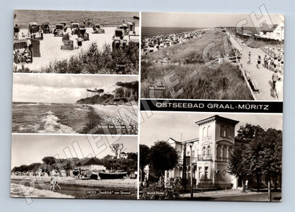 Pohlednice Německo Graal-Müritz pobřeží a hotel 1983 (M26908)