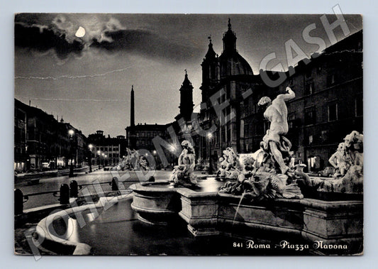 Pohlednice Itálie Řím Piazza Navona 1963 (M26916)