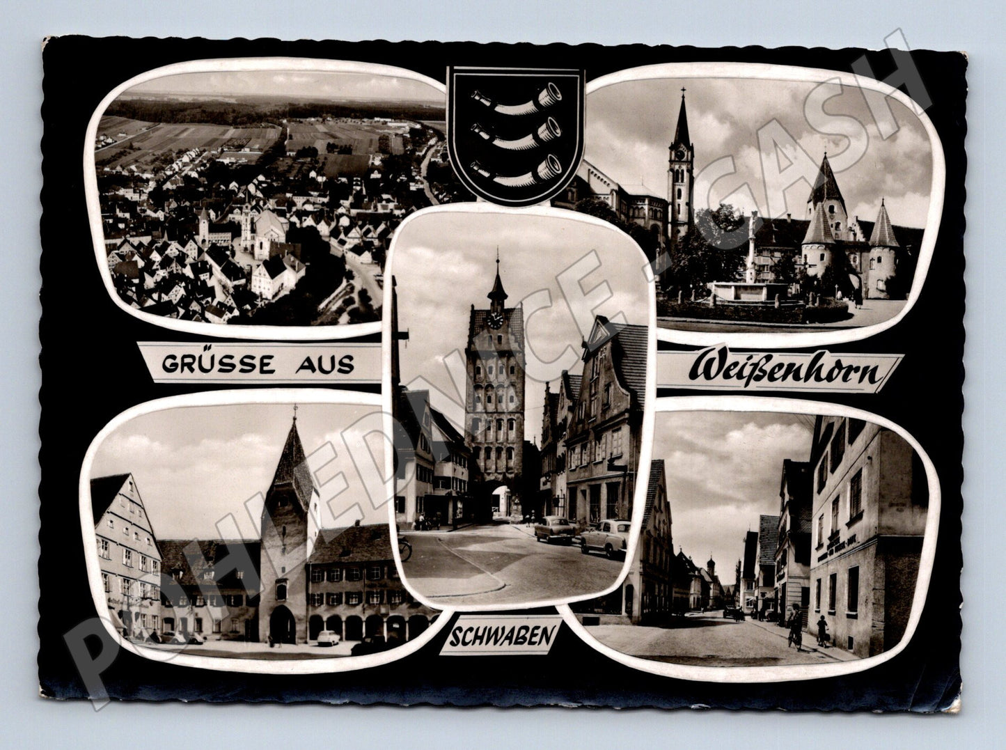 Pohlednice Německo Weißenhorn multi-view 1952 (M26919)