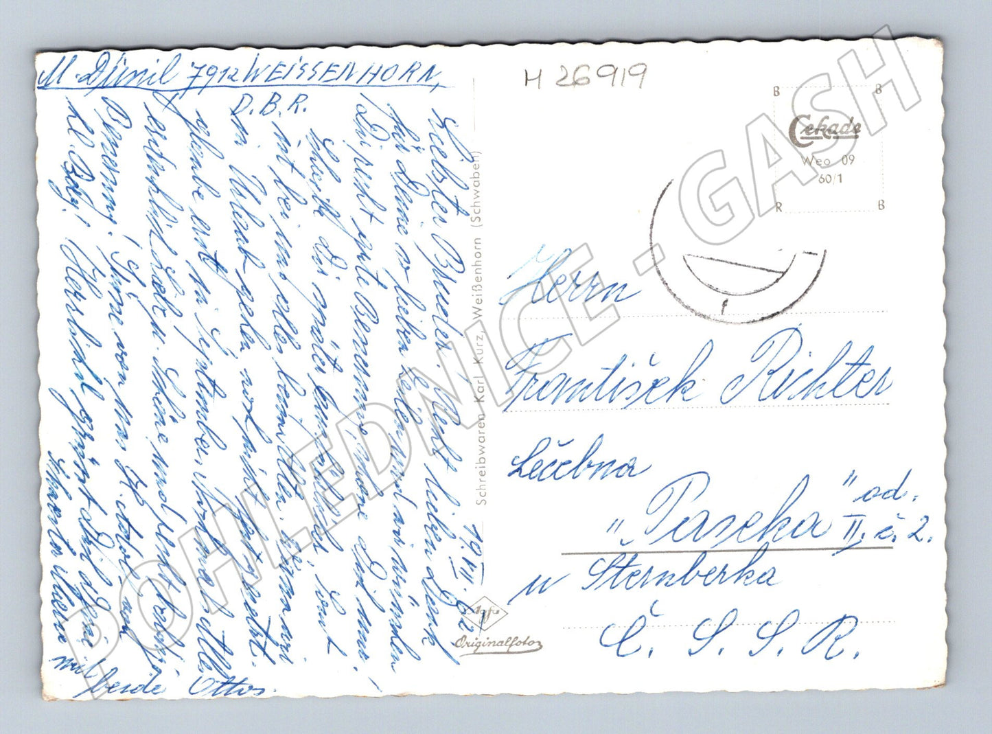 Pohlednice Německo Weißenhorn multi-view 1952 (M26919)