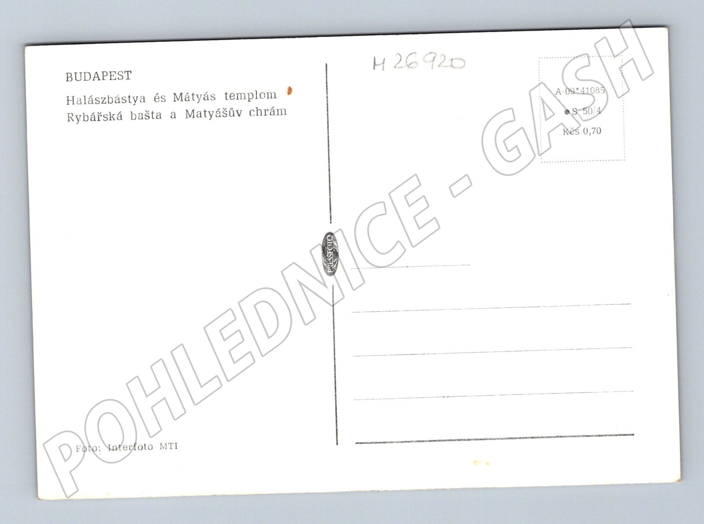 Pohlednice Maďarsko Budapešť Rybářská bašta a Matyášův chrám (M26920)