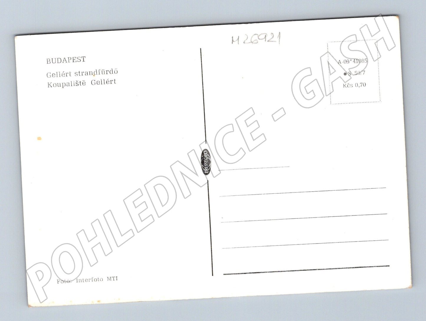 Pohlednice Maďarsko Budapešť lázně Gellért (M26921)