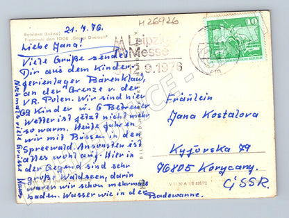 Pohlednice Německo Bärenklau Lausitz FDGB Genesungsheim 1976 (M26926)
