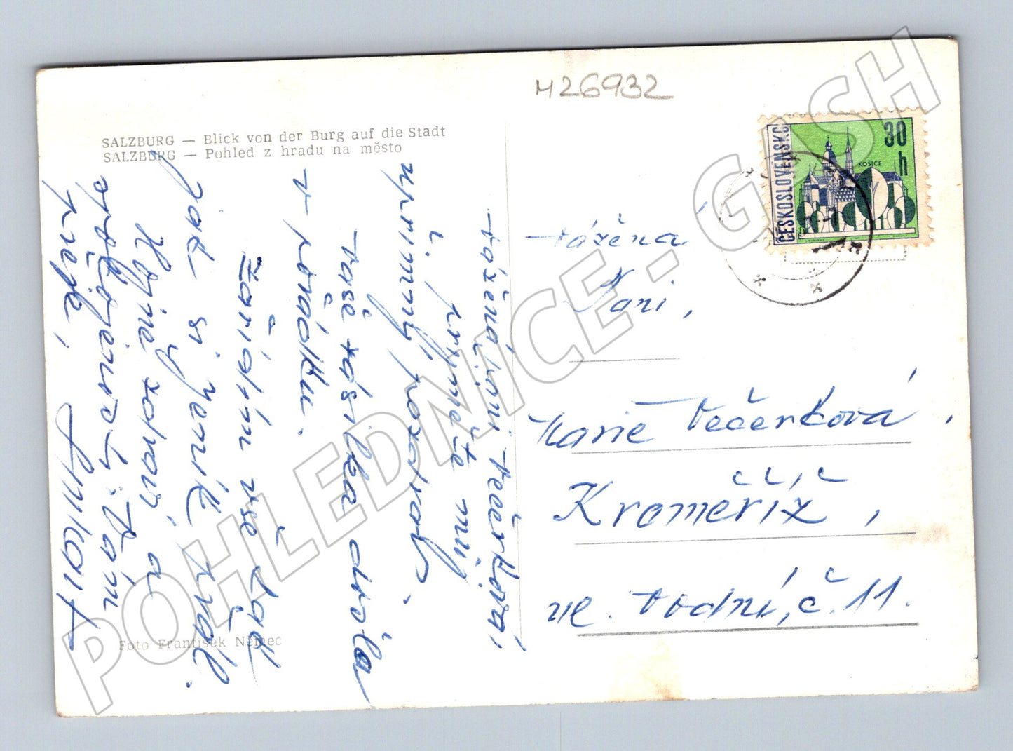 Pohlednice Rakousko Salzburg pohled na město (M26932)