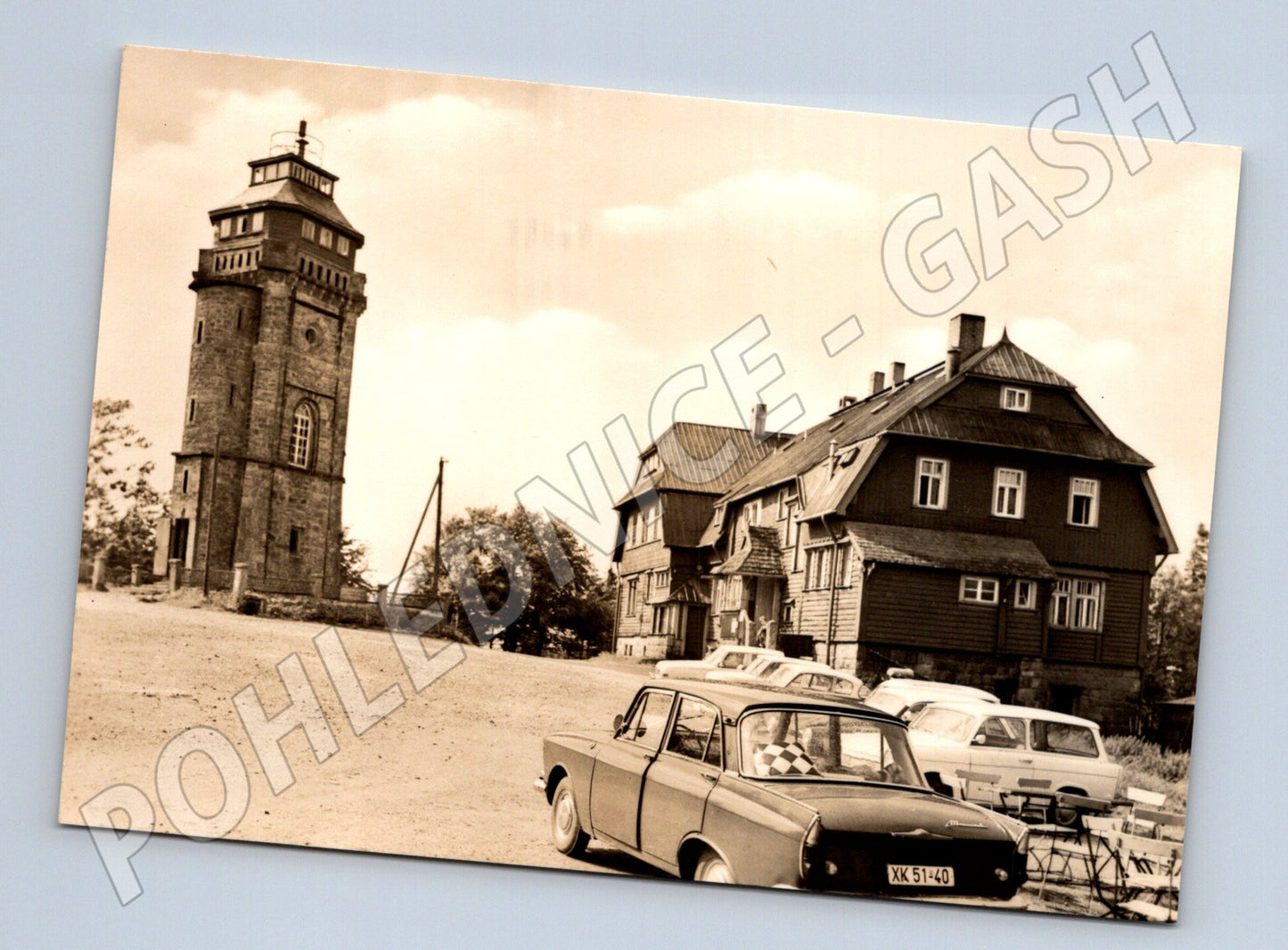 Pohlednice Německo Auersberg rozhledna a hotel (M26933)