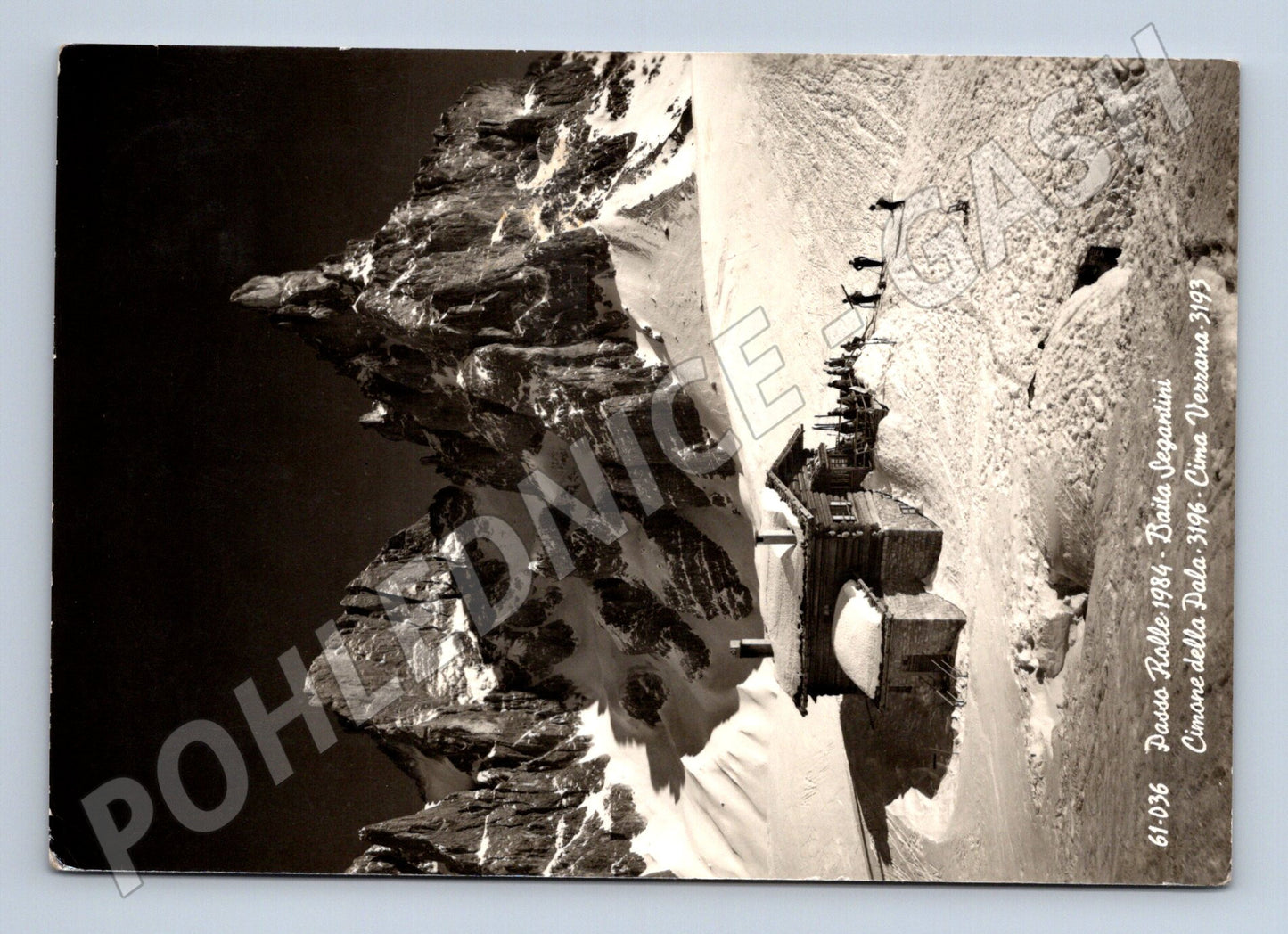 Pohlednice Itálie Passo Rolle Baita Segantini hory 1963 (M26934)