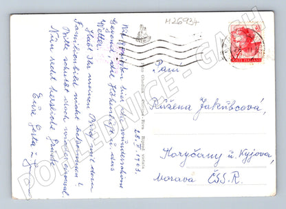 Pohlednice Itálie Passo Rolle Baita Segantini hory 1963 (M26934)