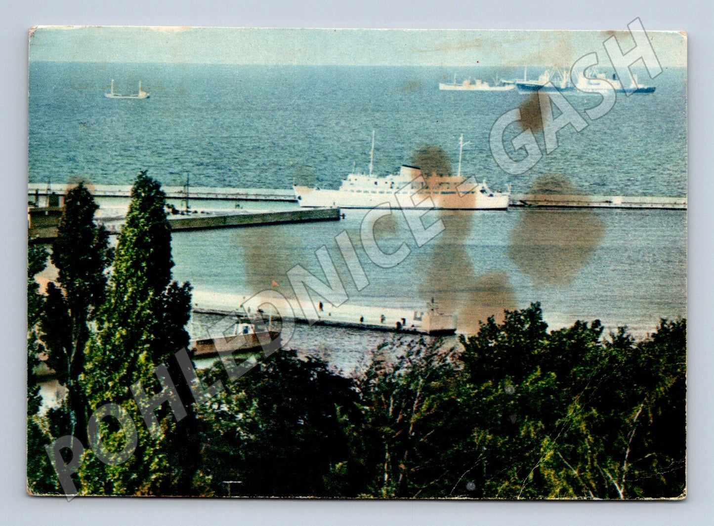 Pohlednice Polsko Gdynia přístav loď Mazowsze 1960 (M26946)