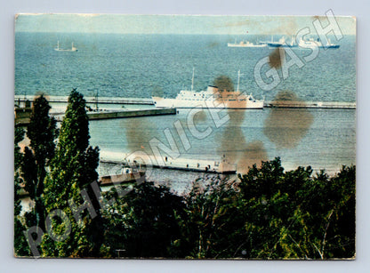 Pohlednice Polsko Gdynia přístav loď Mazowsze 1960 (M26946)