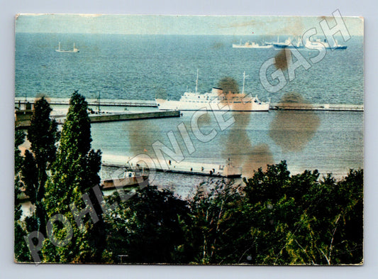 Pohlednice Polsko Gdynia přístav loď Mazowsze 1960 (M26946)