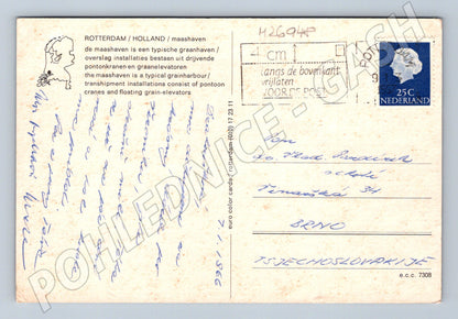 Pohlednice Holandsko Rotterdam Maashaven přístav 1966 (M26948)