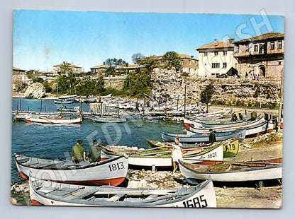 Pohlednice Bulharsko Nessebar přístav lodě 1967 (M26951)