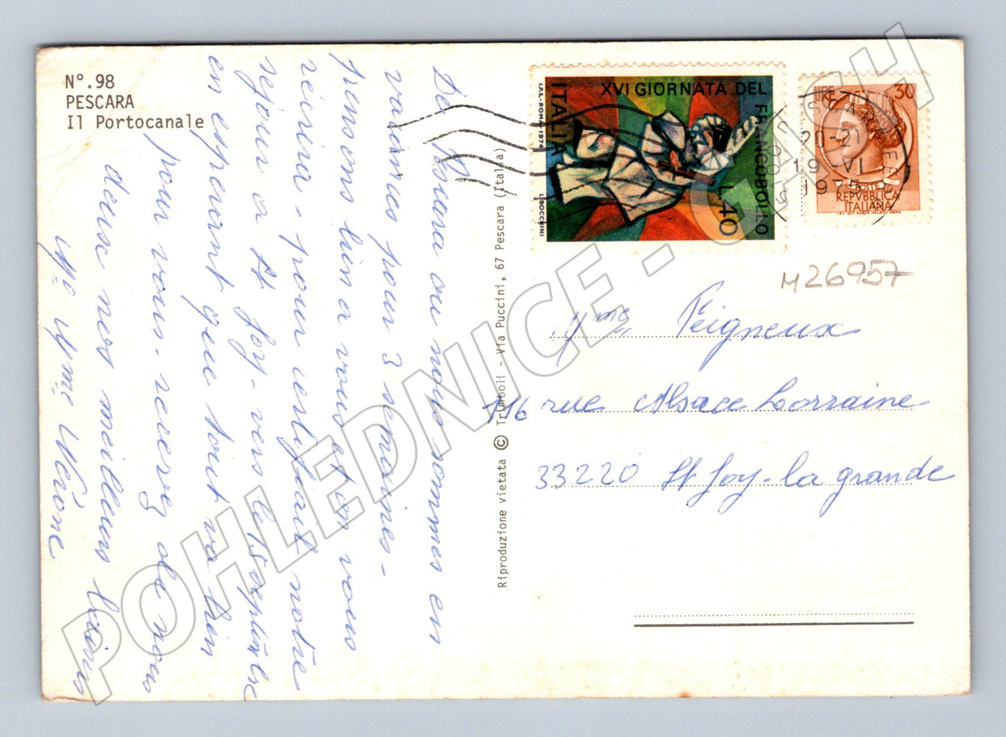 Pohlednice Itálie Pescara Portocanale 1971 (M26957)