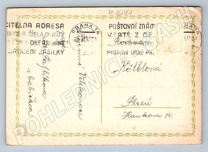 Postcard ethnographic motif at the cross (M2697)