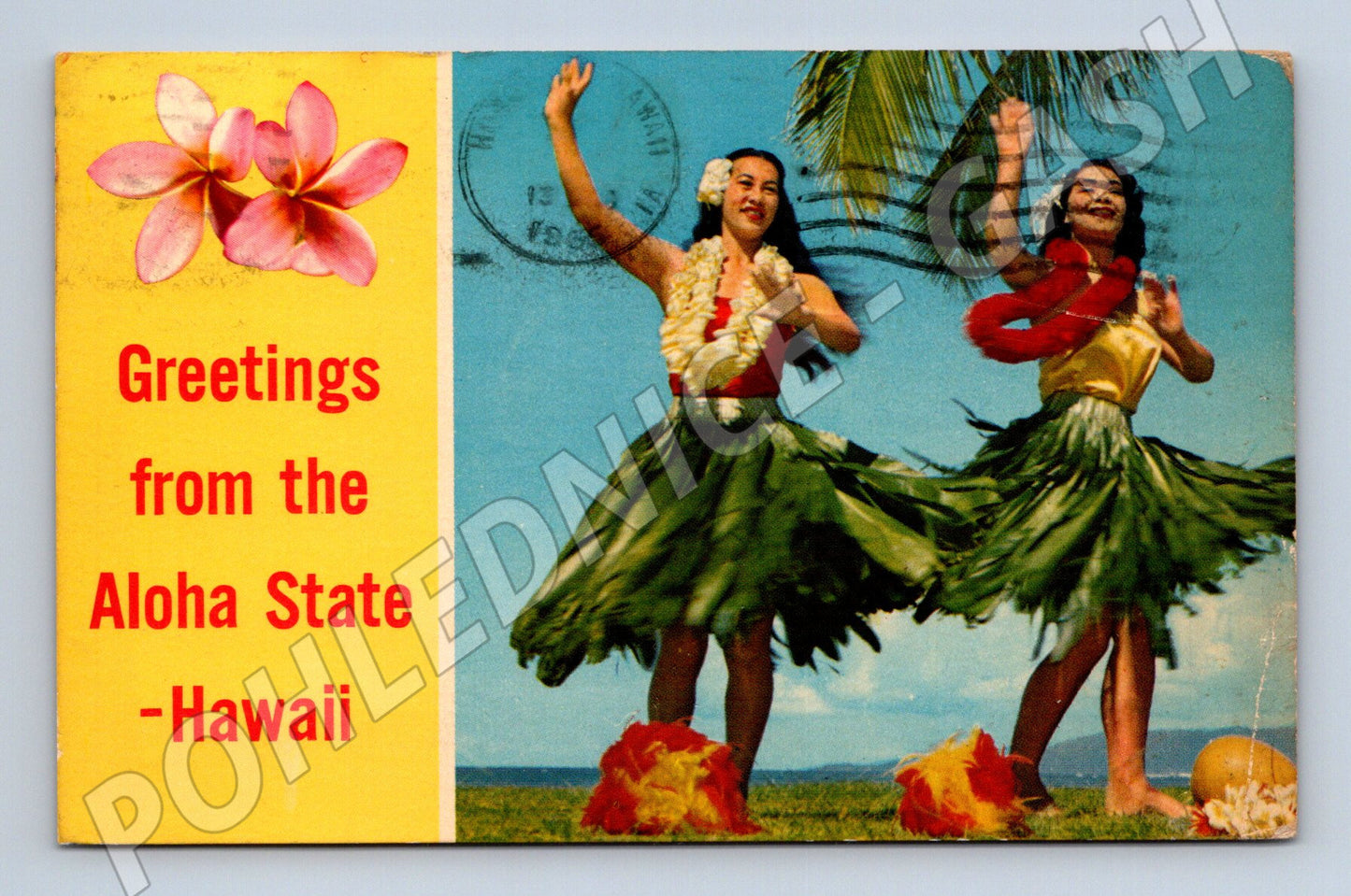 Pohlednice Hawaii Hula tanec ženy 1951 (M26972)