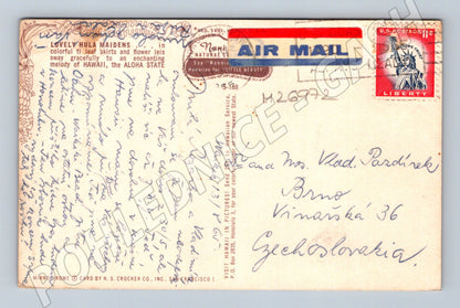 Pohlednice Hawaii Hula tanec ženy 1951 (M26972)