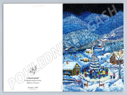 Vánoční přání ilustrace Alberto Alvarez 1985 (M26975)