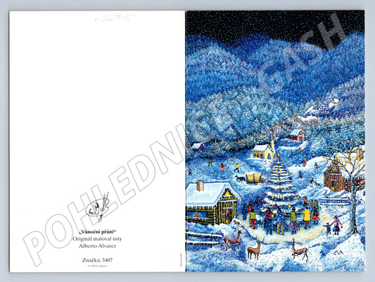 Vánoční přání ilustrace Alberto Alvarez 1985 (M26975)