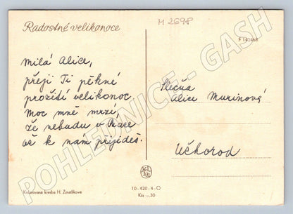 Postcard H. Zmatlíková Easter drawing (M2698)
