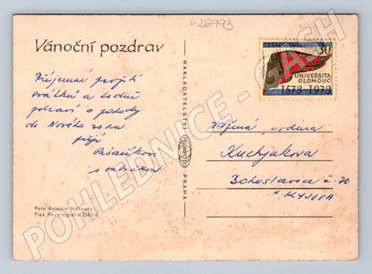 Pohlednice Vánoční ozdoby s tinsel 1970s (M26993)