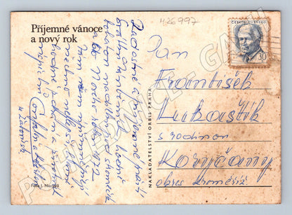 Pohlednice vánoční zátiší 1972 (M26997)
