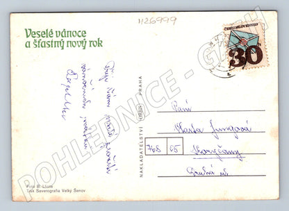 Pohlednice Vánoce jiskra ozdoby (M26999)