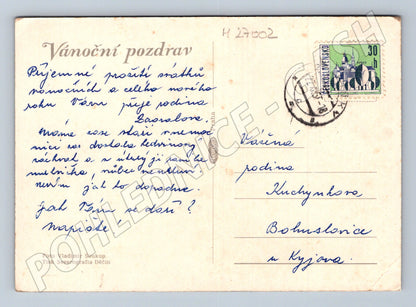 Pohlednice Vánoční svíčky ořechové skořápky 1972 (M27002)
