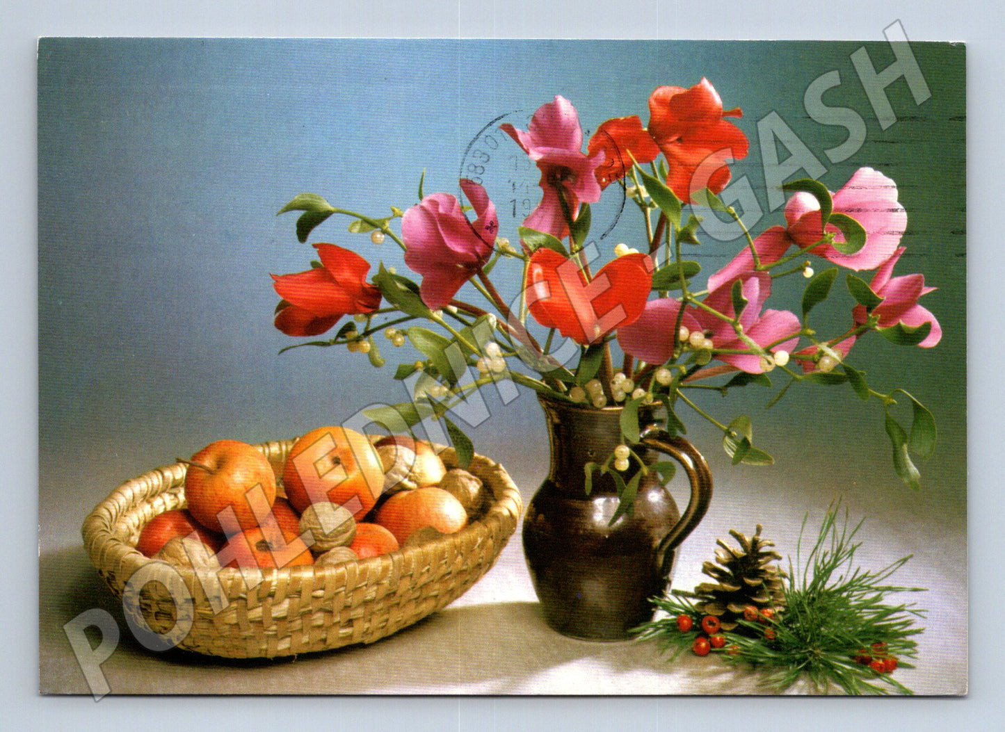 Pohlednice vánoční zátiší 1980 (M27008)