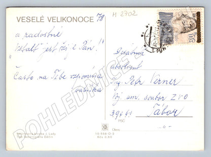 Postcard Josef Lada Easter Village (M2702)