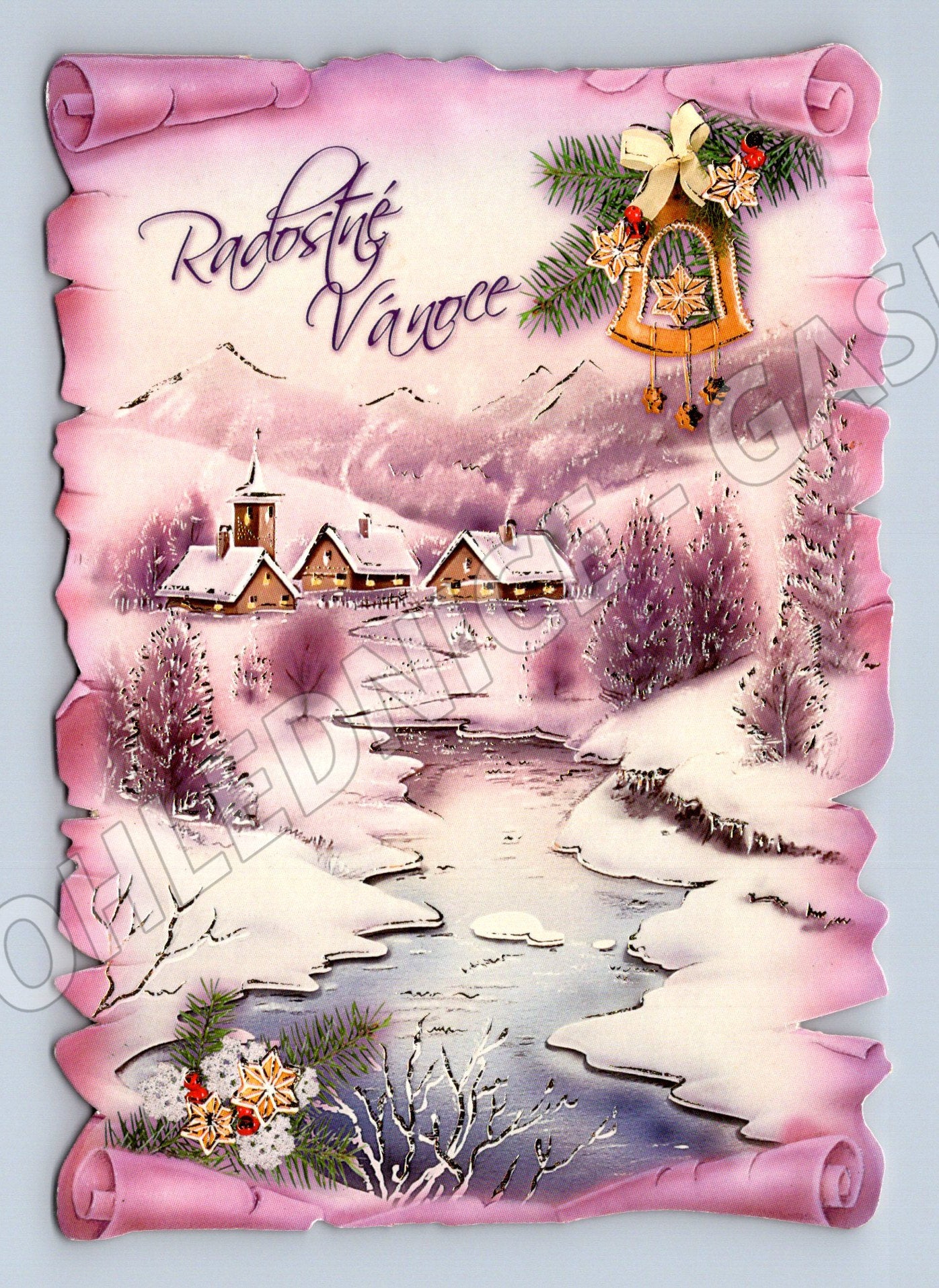 Pohlednice Vánoce zimní krajina 2009 (M27023)