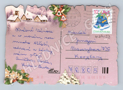 Pohlednice Vánoce zimní krajina 2009 (M27023)