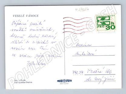 Pohlednice Vánoční smrkové větve podkova (M27027)