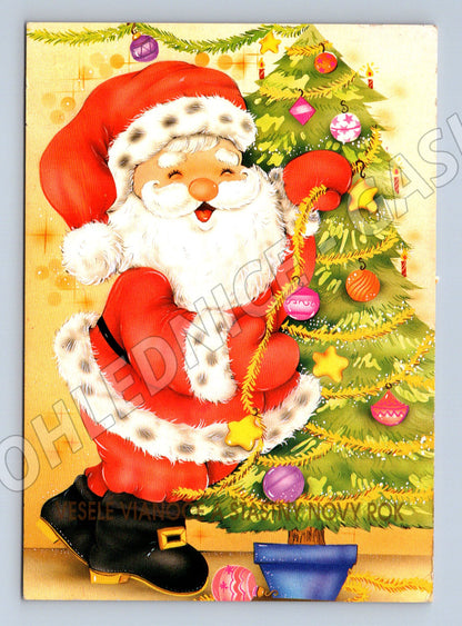 Pohlednice Slovensko Veselé Vánoce spící Santa 2004 (M27033)