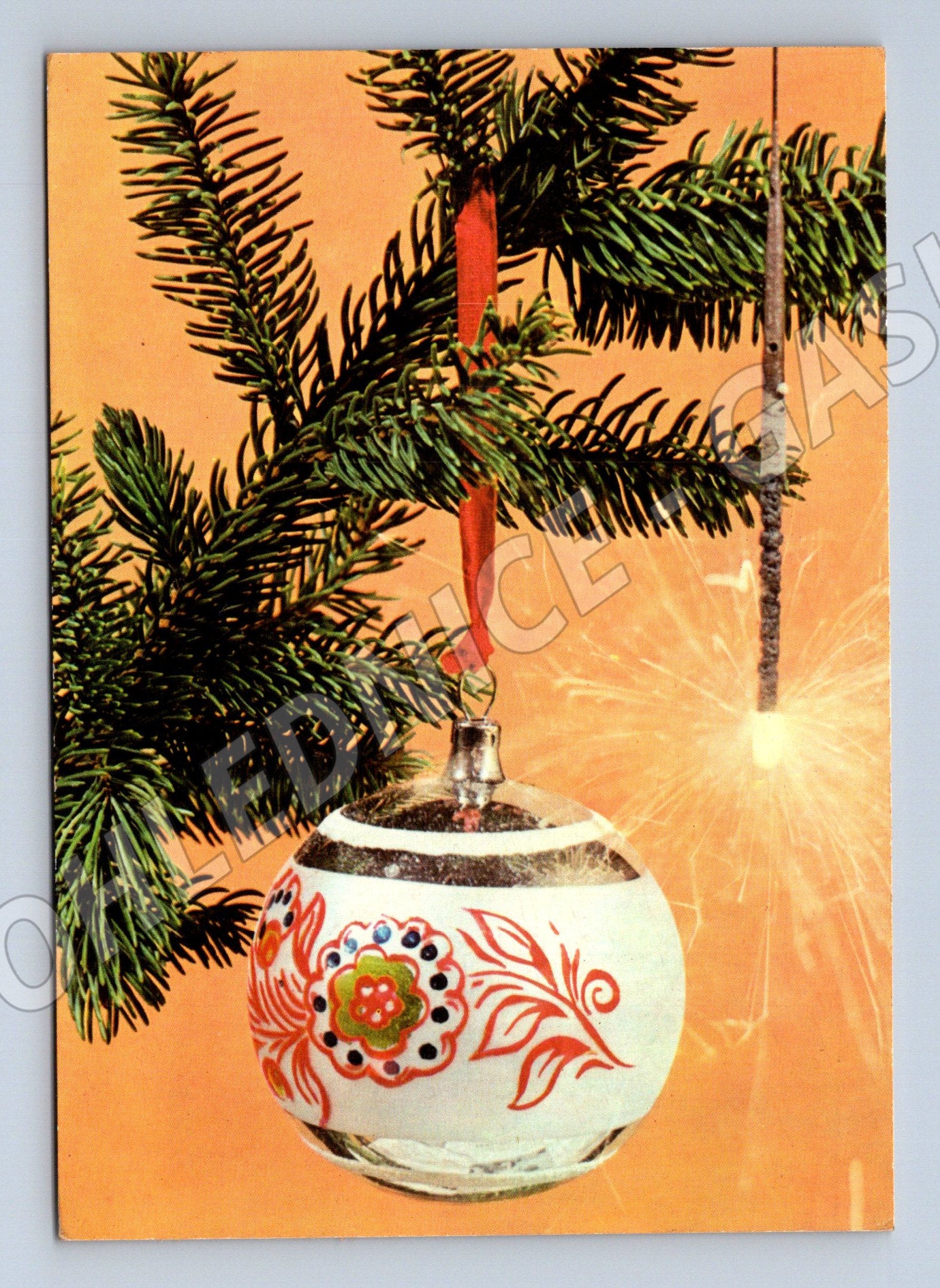 Pohlednice Vánoční stromeček prskavka 1982 (M27050)