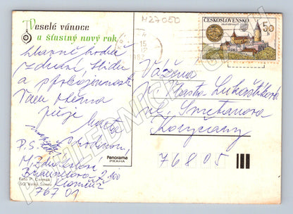 Pohlednice Vánoční stromeček prskavka 1982 (M27050)