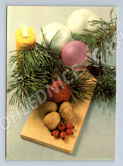 Pohlednice Vánoční zátiší 1985 (M27052)