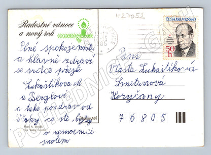 Pohlednice Vánoční zátiší 1985 (M27052)