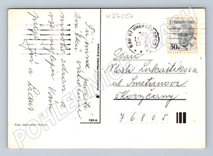 Pohlednice Vánoční motiv s ozdobou a svíčkou 1986 (M27054)