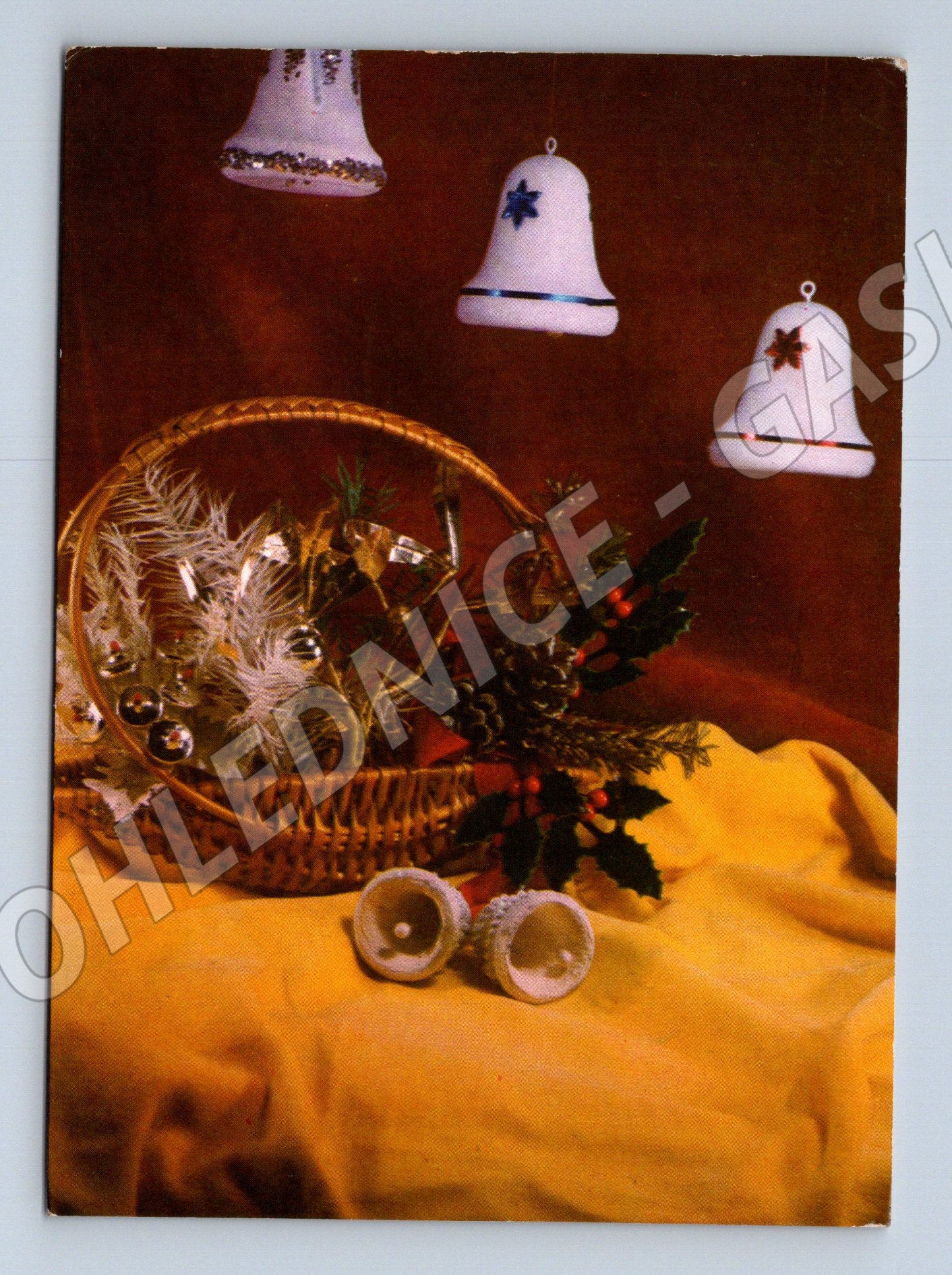 Pohlednice Veselé Vánoce a Nový rok dekorace 1971 (M27061)