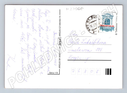 Pohlednice Vánoční motiv svíčky dárky 1997 (M27068)