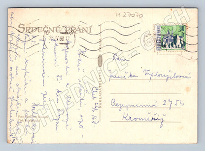 Pohlednice Martell koňak karty růže 1968 (M27070)