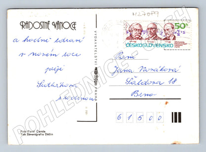 Pohlednice Vánoční stromek 1980 (M27089)