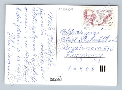 Pohlednice Vánoční motiv se srnkami 1996 (M27109)