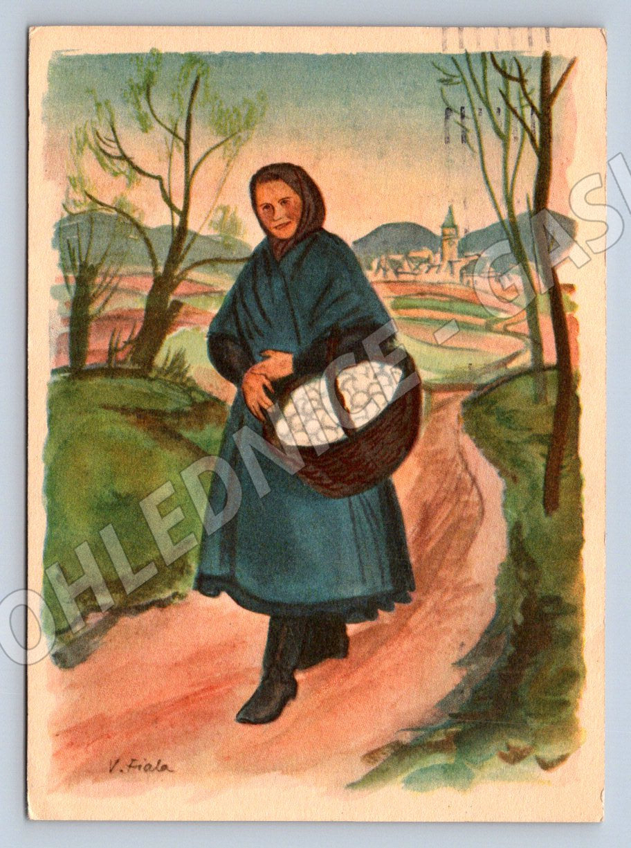 Postcard Václav Fiala Spring in Slovakia (M2711)